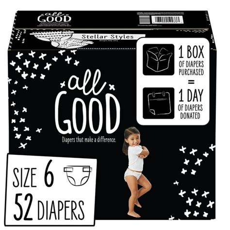 All good diapers - Conclusion. In conclusion, All Good Diapers stands out as a reliable and sustainable choice for parents looking to provide the best for their babies. With a focus on quality, eco-friendliness, and social impact, this brand offers more than just diapers—it offers peace of mind. If you're considering switching to All Good …